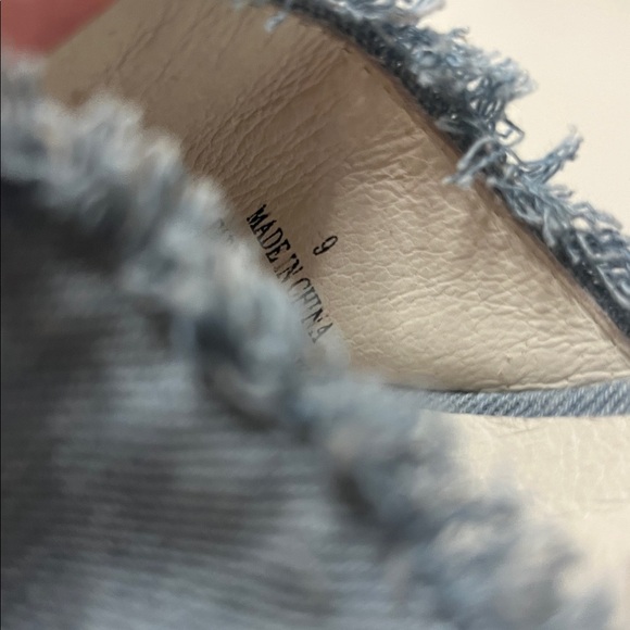 Anthropologie Jeffery Campbell Denim Slides Size 9 - Picture 3 of 12